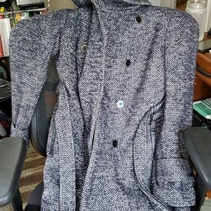 NWOT Calvin Klein Marled Tweed Peacoat Trench